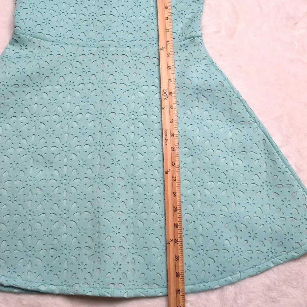 The Childrens Place Dress Daisy Floral Sz L 10/12 Laser Cut Party Coquette - Picture 11 of 16